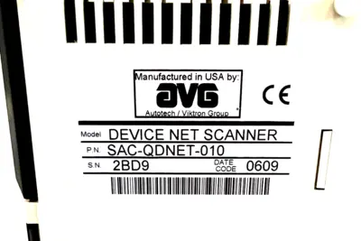 USED AVG 140SAC-QDNET-010 DEVICE NET SCANNER 140SACQDNET010