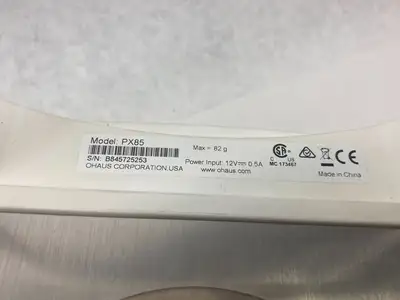 USED OHAUS PIONEER™ SEMI-MICRO BALANCE SCALE W/ SEMI-AUTO CAL 82 G X 0.01 MG