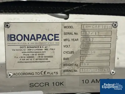 USED Dott. Bonapace & C. Dott Bonapace Capsule Filler, Model IN-CAP 3TSS