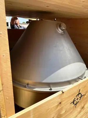 Westfalia MSE 500-48-777 cold milk skimmer, 316SS.