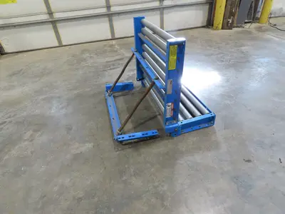 EMI 34" x 39" Spring Loaded Walk-Thru Gravity Conveyor Gate 1.9" Roller 31"BF