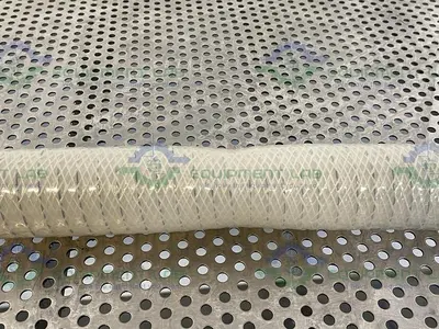 USED SANI-TECH STHT-WR-1500 19" SILICONE HOSE W/ 1 1/2" SANITARY FITTING