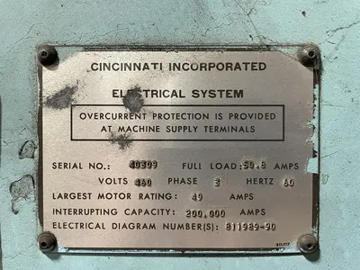 Cincinnati 440 Ton Press Brake