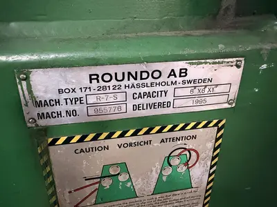 Used 1995 ROUNDO R-7-S  R7S Angle Bending Rolls Arkansas US | SMF MACHINE TOOLS #1361806