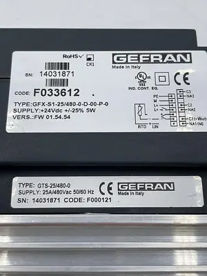 USED GEFRAN GEFRAN GFX-S1-25/480-0-D-00-P-0, GTS-25/480-0