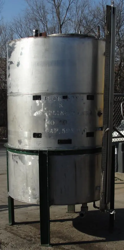 SPC9221  Tank 600 gallon vertical tank, Stainless Steel, flat