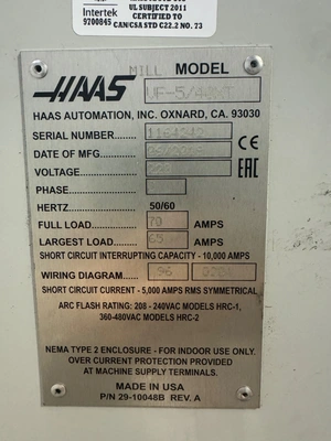 2019 HAAS VF-5XT Vertical Machining Centers | Bayou Machinery (11)