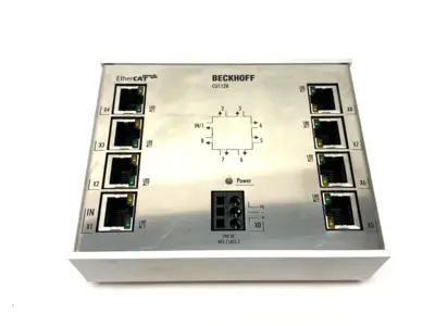 USED BECKHOFF ETHERCAT 8-PORT INFRASTRUCTURE JUNCTION, RJ45, 100 MBIT/S