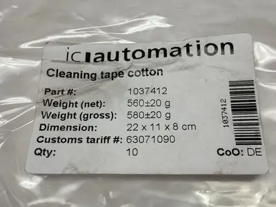 NEW IC AUTOMATION NOZZLE TIP CLEANING TAPE, COTTON