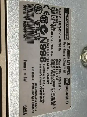 USED TELEMECANIQUE ATV58HU18M2