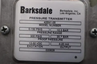 BARKSDALE 425N1-05 / 425N105 PRESSURE TRANSMITTER - STOCK GF447