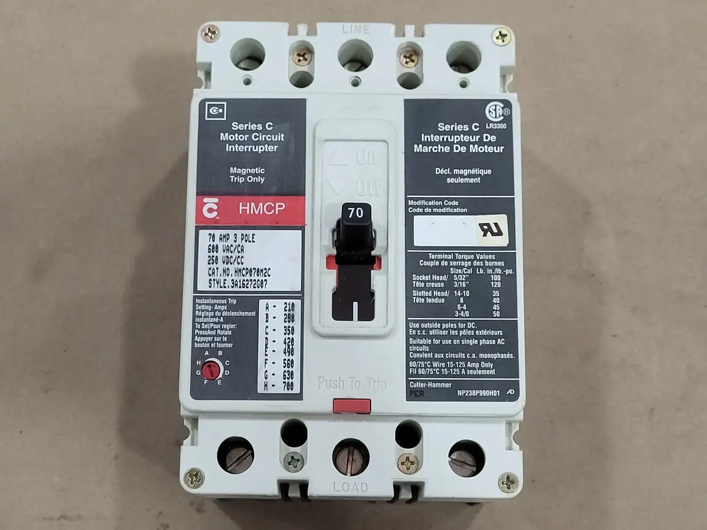 New | in-Stock CUTLER-HAMMER HMCP070M2C Switchgears British Columbia CA | Lenmark #240733