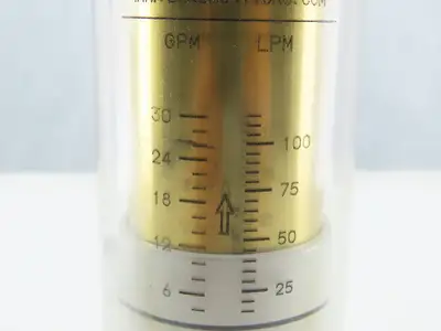 Lake Monitors B4B6WC30 Basic Variable Area Flow Meter 3500PSI 1"NPT