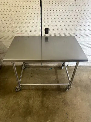 Used Falcon Restaurant Supply Used 48" X 30" Stainless Steel Table with Casters - WO1 Food Prep Tables Illinois US | Falcon Restaurant Supply #1375237