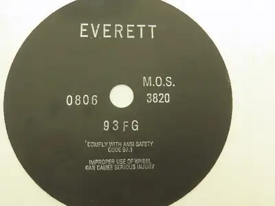 Everett 12-93FGX0.100X1.25 Cutoff Wheel 12"x0.100"x1" 3820rpm Lot of 4