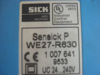 USED SICK OPTIC WE27-R630 PHOTOELECTRIC WE27R630