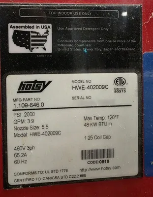 HOTSY HWE-4020C Washers | Envoy Equipment LLC (2)