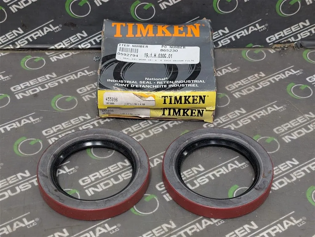 Lot of 2 Timken 455096 Nitrile Oil Seals 2.437 x 3.500 x 0.500 New NIB