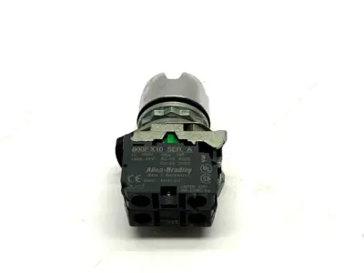 800FM-LG7 | Allen Bradley  Guarded Pushbutton w/ Lamp Module Contact Block - Used