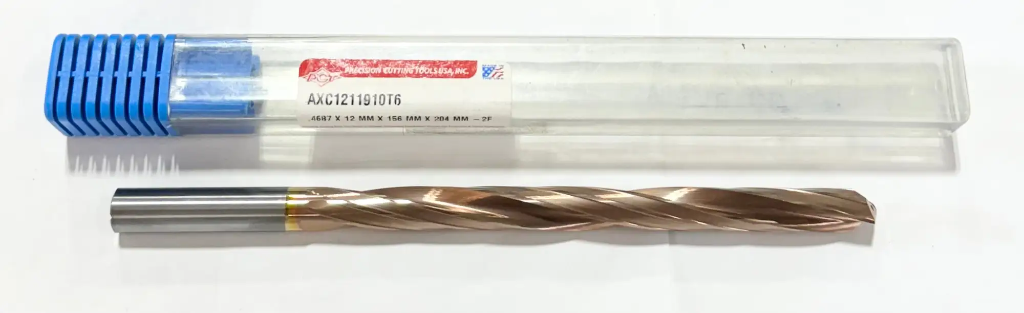 PCT .4687 Solid Carbide Drill 12xD Triple Margin Coolant Thru 2FL ZicroPlus