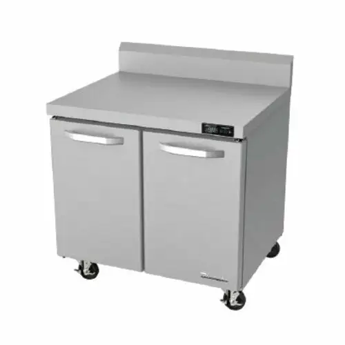 Refrigerated Work Top, Two-Section, 36"W, 9.2 Cu. Ft. Capacity, Backsplash, (2)