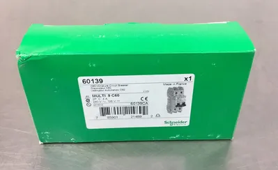 SCHNEIDER 60139 Multi 9 C60 4A 2 Pole 125/240 Volt Circuit Breaker 3D-2