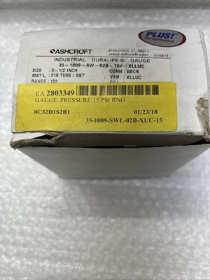 NEW Ashcroft 15 PSI