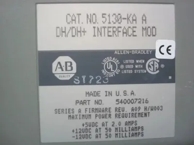 Allen Bradley 5130-KA Pyramid DH/DH+ Interface Module Series A Used
