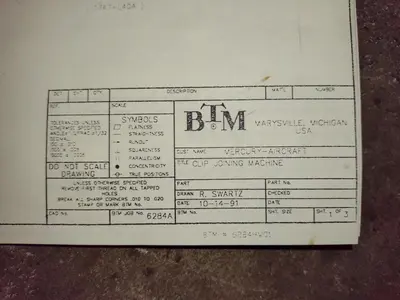 20 TON BTM MODEL #P20F TOG-L-LOC AIR TOGGLE SHEET METAL PRESS: YOBRO #24795