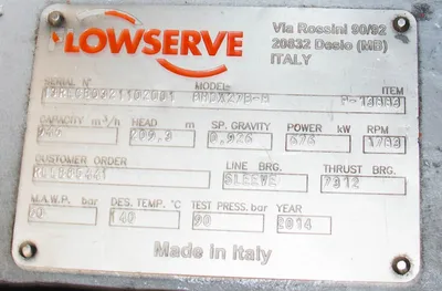 NEW FLOWSERVE 8HDX27BH
