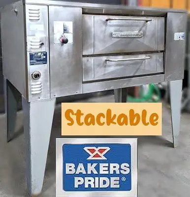 Double stacked Bakers Pride Pizza Ovens - 4 available