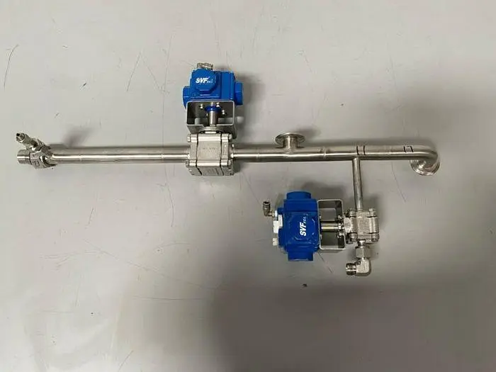 Used LOT OF 2 - SVF F.C.I STAINLESS STEEL HS15-2 VALVE ACTUATORS W/ 1" SANITARY FIT Valves/Fittings California US | Equipment Lab #485294