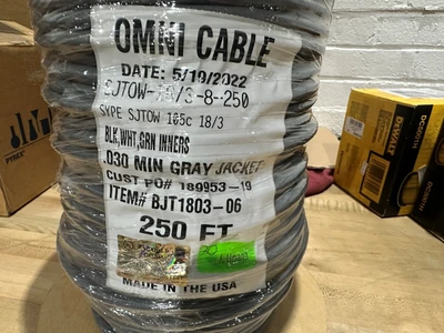 OMNI SJTOW-18/3-8-250 250' WIRE