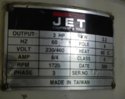 9" x 49" JET Vertical Milling Machine Model JTM-4VS,  3 HP