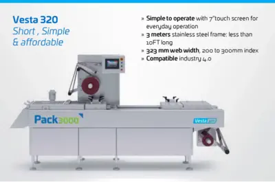 Pack3000 Vesta 320 Thermoformer / Rollstock Packaging Machine