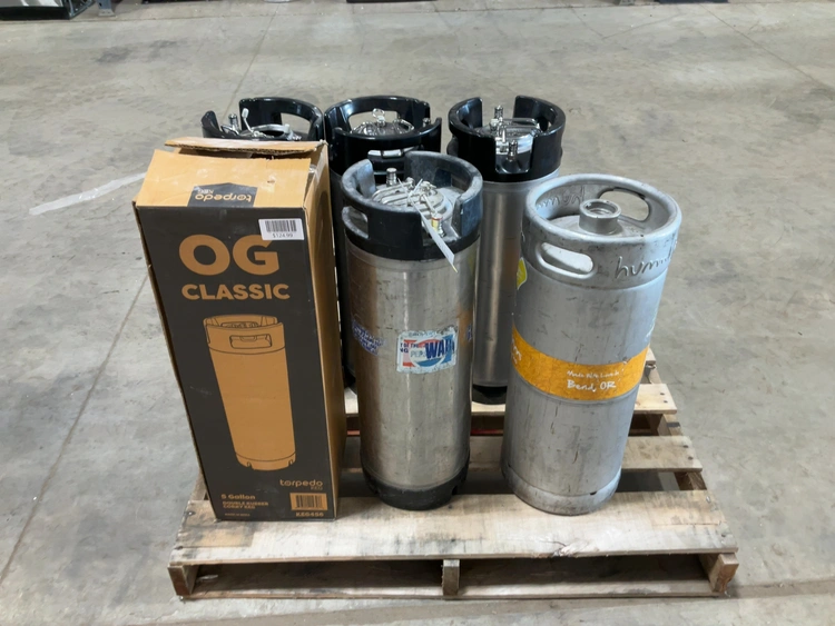 Used LOT OF (6) 5 GALLON TORPEDO KEGS Beer Equipment Michigan US | Miedema Asset Management Group #1580089