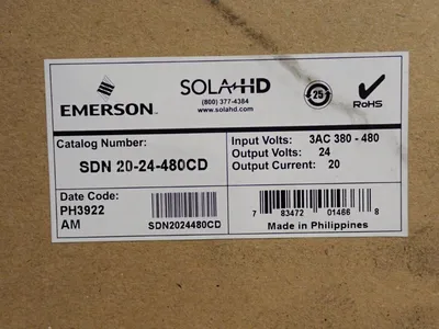 Used EMERSON SD2024480CD DIN Rail Power Supplies Ohio US | HGR 24 #1020194