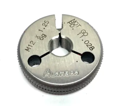USED ALAMEDA M12 X 1.25-6G THREADED RING GAUGE GO PD 11.160