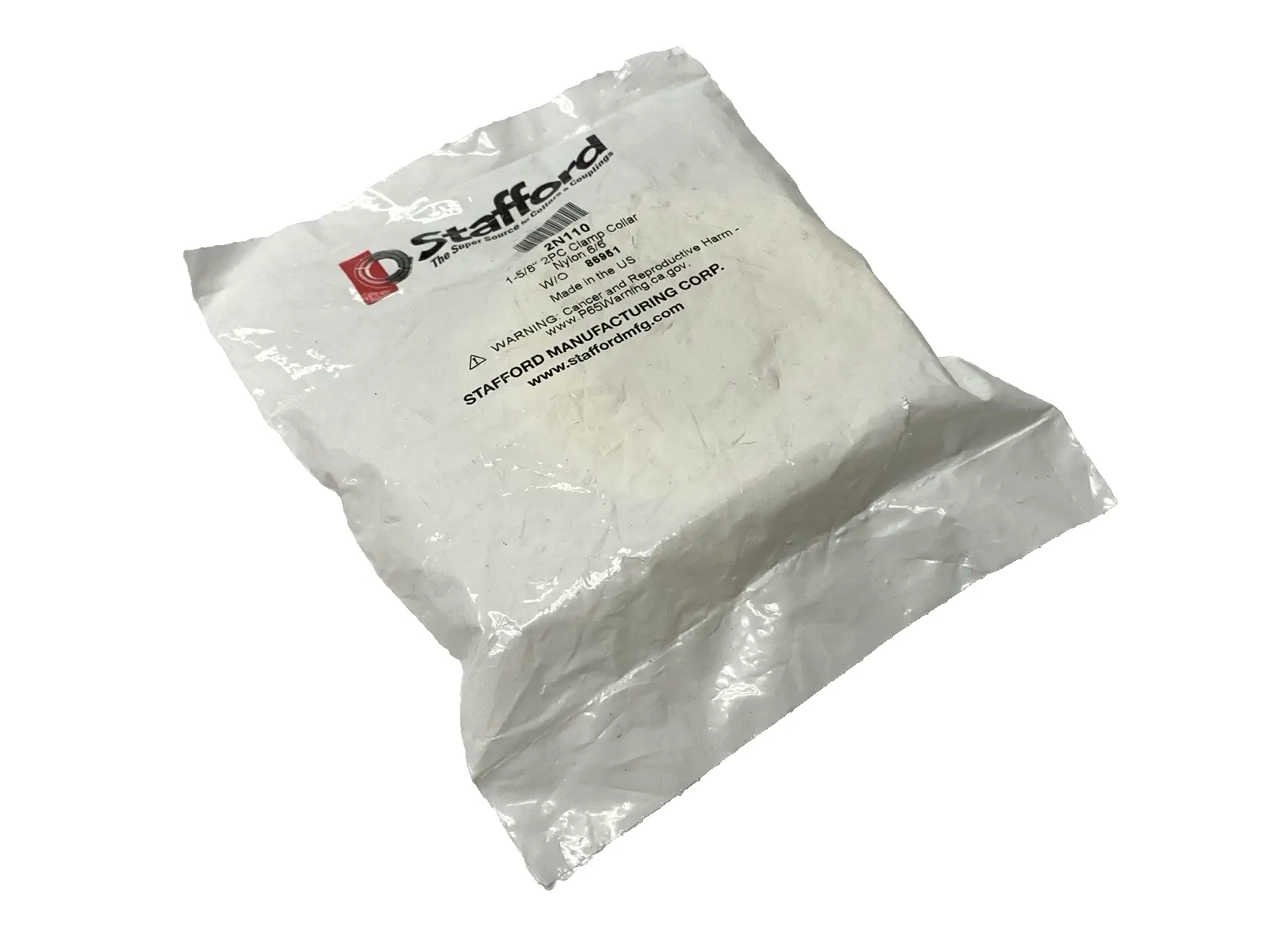 New | in-Stock Stafford Clamp Collar 2-Piece Nylon 1-5/8" Misc Fasteners Michigan US | Maverick Industrial Sales #1398001