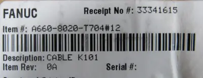 NEW FANUC A660-8020-T704#12 CABLE ASSEMBLY A6608020T70412