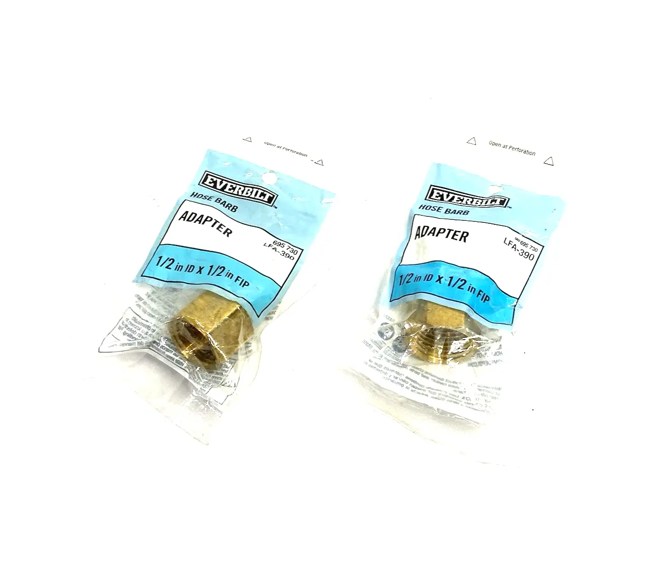 NEW EVERBILT BRASS HOSE BARB FITTING 1/2" ID X 1/2" FIP 695 730