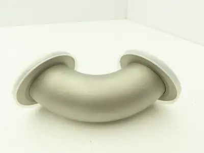 Vacuum Blower Intake 2"x 90° Stainless Flanged Pipe Elbow