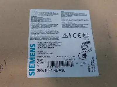 New | in-Stock SIEMENS 3RV10314DA10 Circuit Breakers | HGR 24 #732020