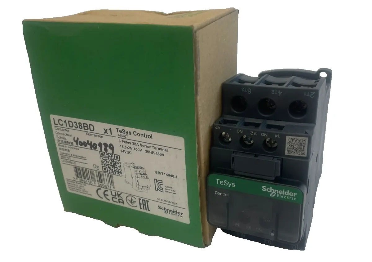 NEW SCHNEIDER ELECTRIC LC1D38BD CONTACTOR 3 POLE 24VDC