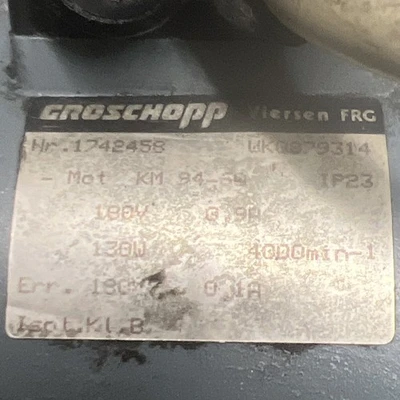 Used Groschopp NR1742458 Gearmotors California US | Davliegogo LLC #1705552