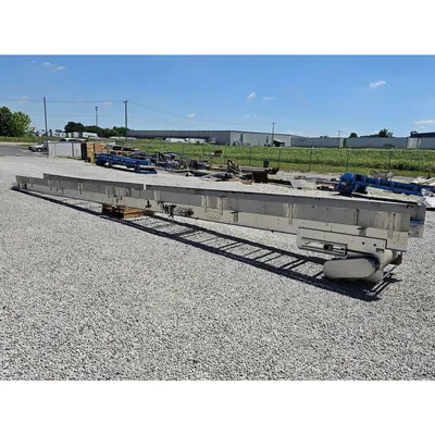 Used Woods Fabrication Stainless Steel Troughing Conveyor - 30"W X 40'