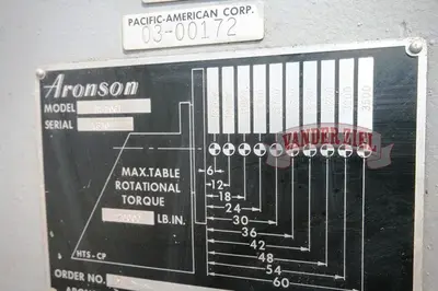 USED ARONSON RS10GE/TS10GE WELD POSITIONER WITH HEADSTOCK AND TAILSTOCK