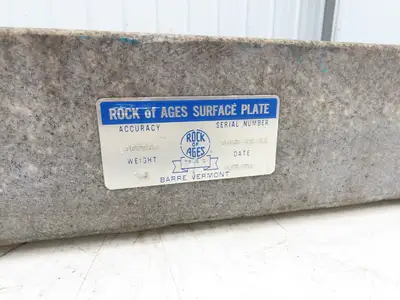 Rock of Ages Granite Surface Inspection Plate Table 18" X 12" X 4" Grade B Type