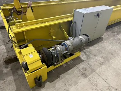 20 TON X 38' KRANCO OVERHEAD DOUBLE GIRDER BRIDGE CRANE: STOCK #21900