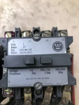 Westinghouse A200M1CAC NEMA 1 Magnetic Motor Starter 10HP 600V